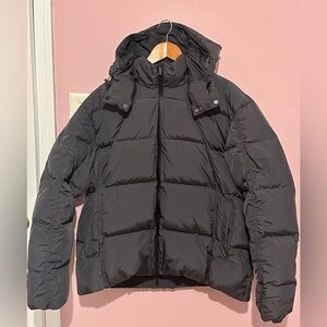 Nike Jordan puffer down jacket men’s XL Black Grey goose feathers 75% down